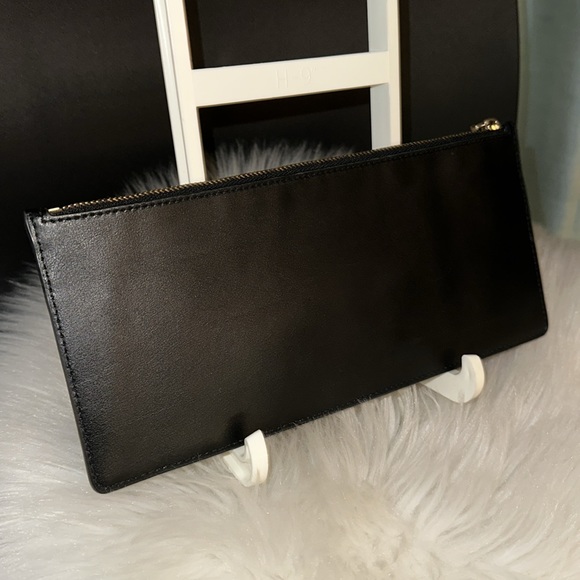 Coach Black Long Slim Leather Zip Pouch Clutch Wallet - Picture 4 of 6